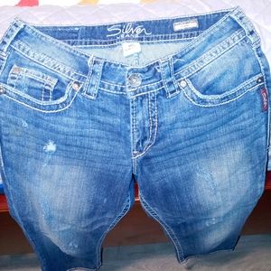 Silver Suki Capri size 29(size 6)